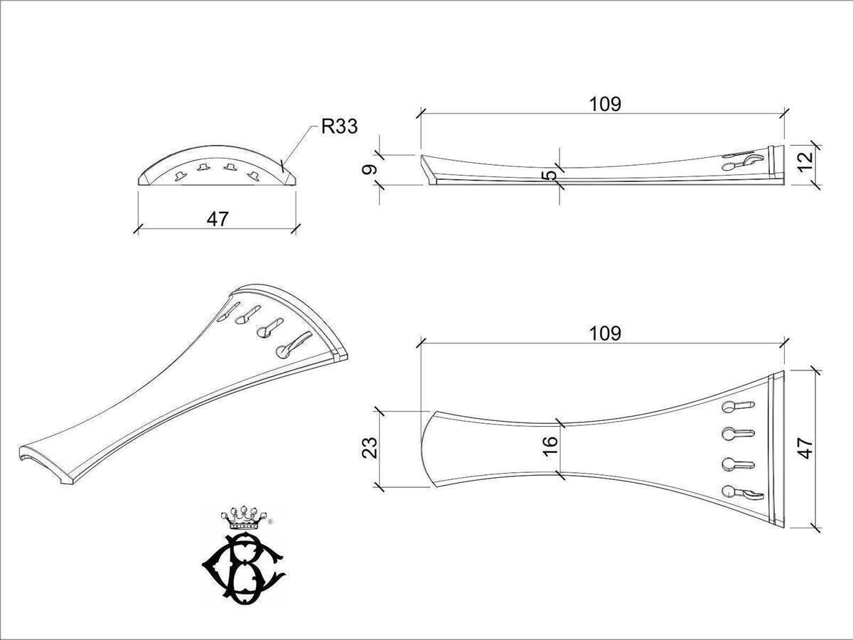 French Tailpiece - Violin