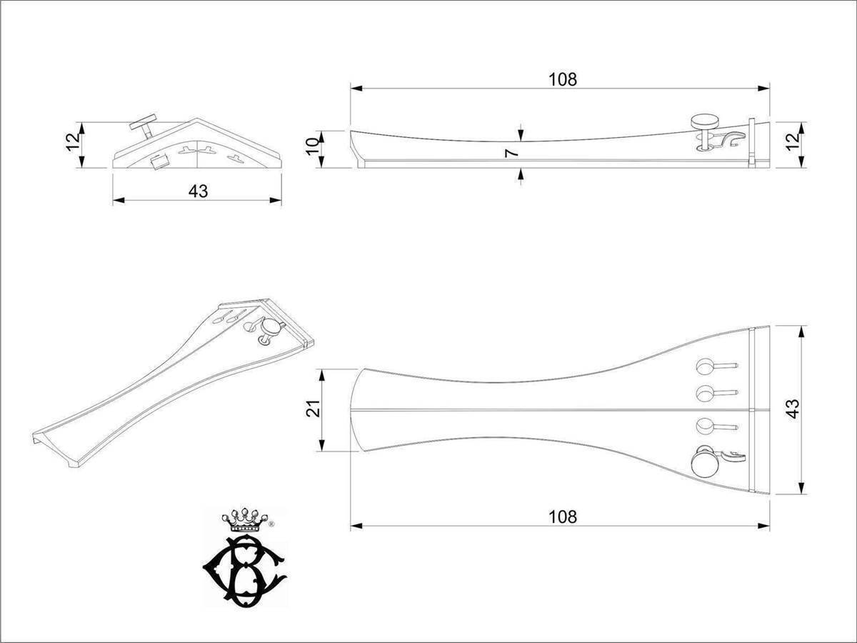 English Tailpiece - Viola