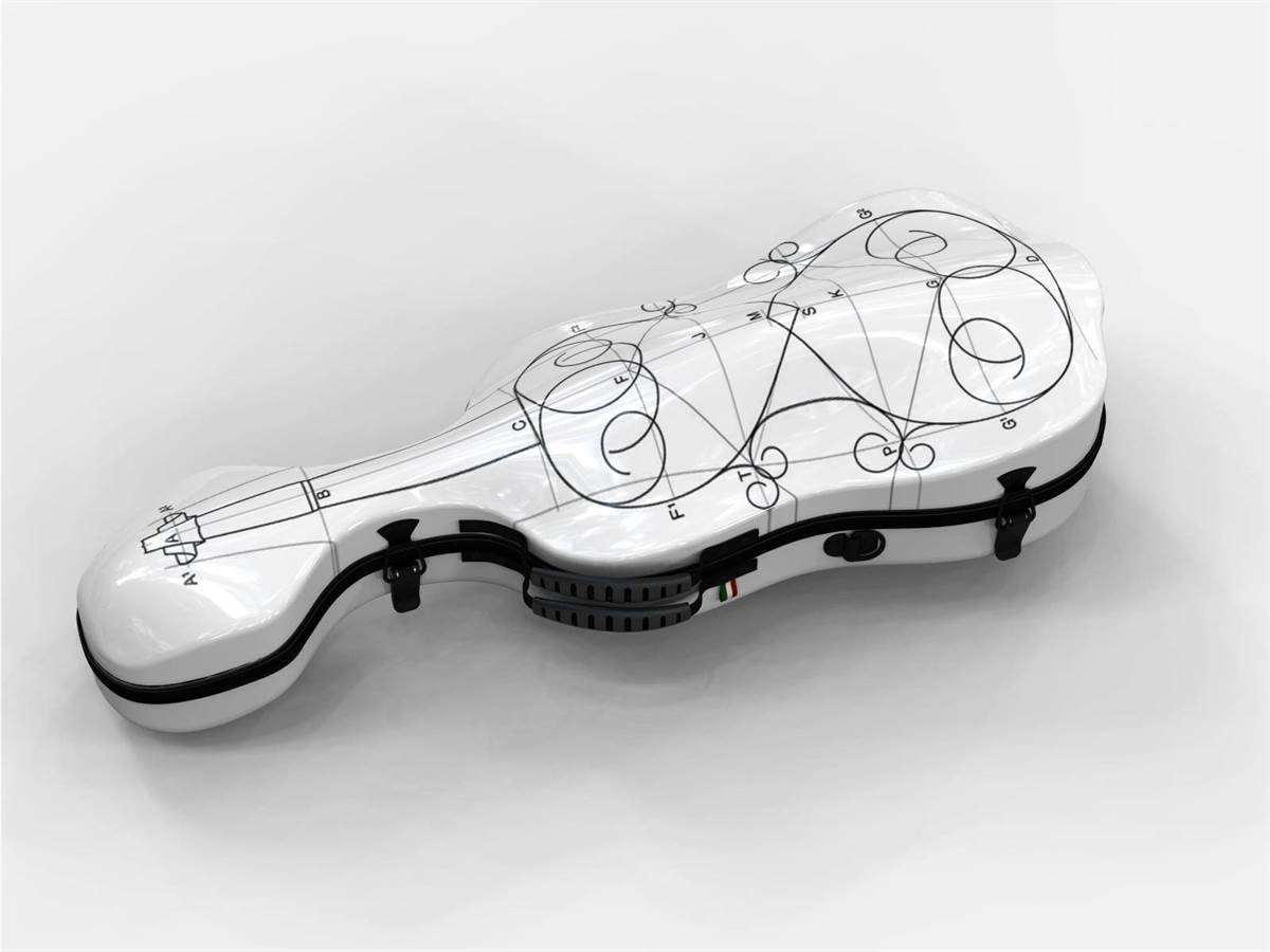 Violon électrique imprimé en 3D LithoViolins WHITE 3D gedruckte elektrische  Geige -  France